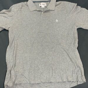 Original Penguin Gray Polo Shirt Classic Design